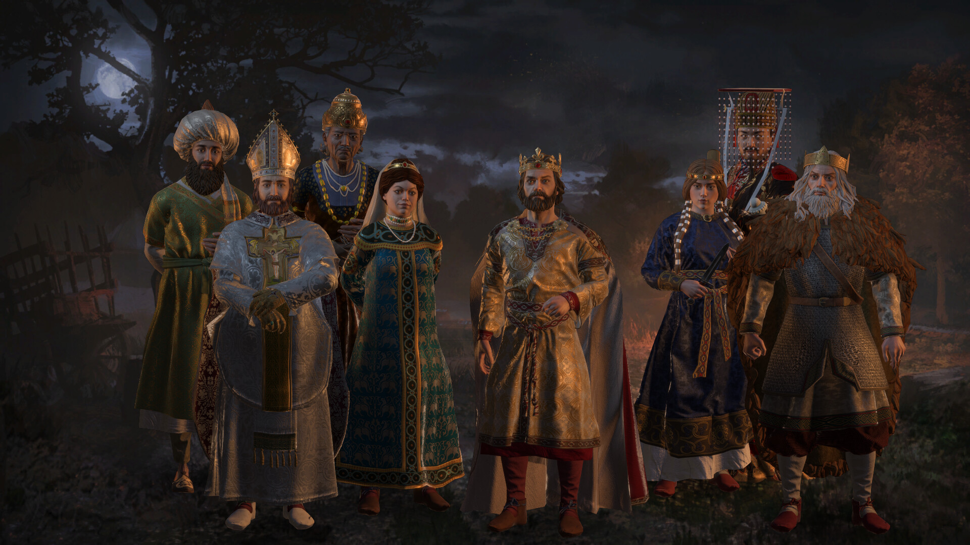 CK3 court scene, where culture and faith meet in everyday character behavior