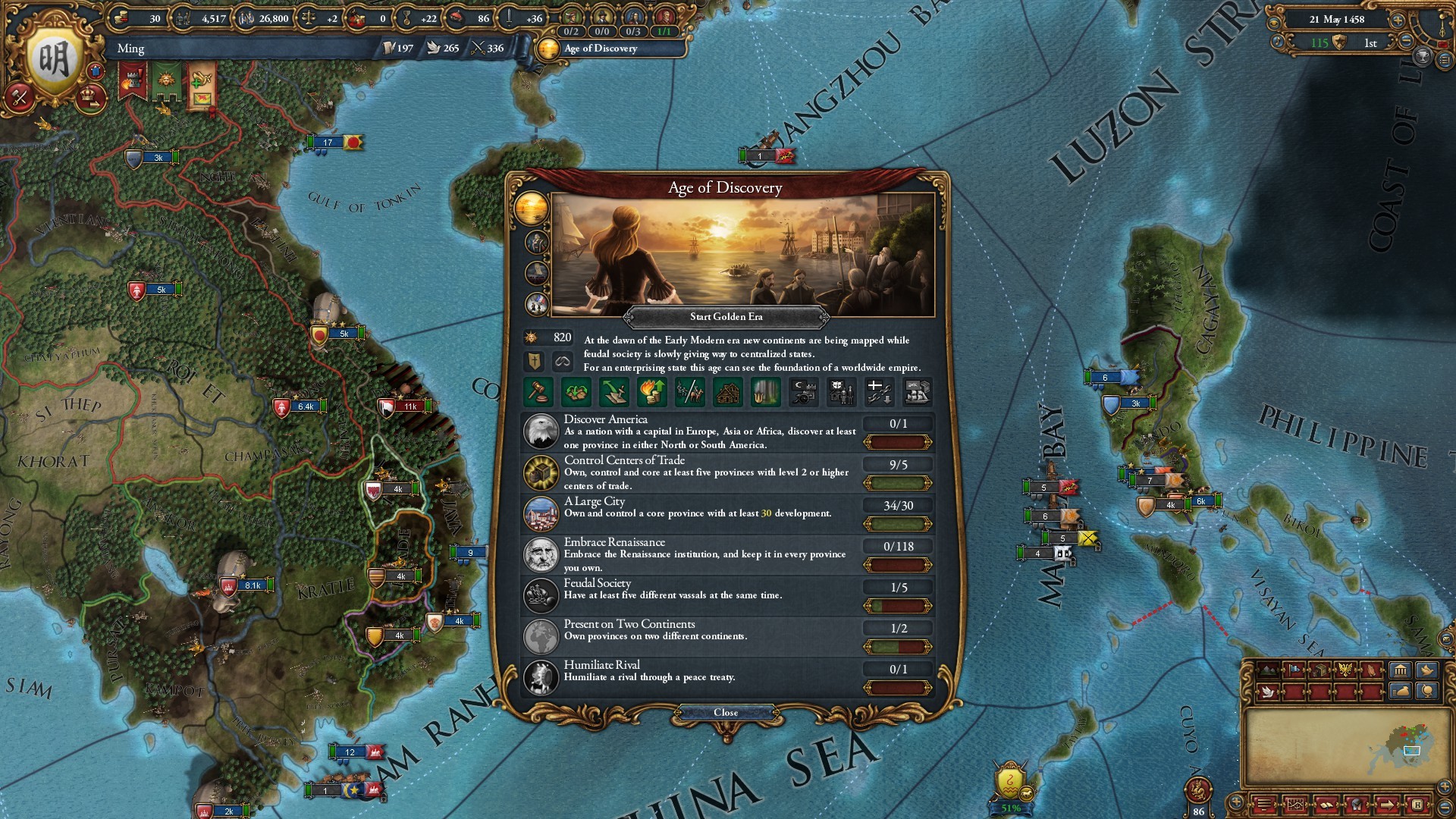 Europa Universalis 4 political map view during the Age of Discovery era, the world where provinces produce trade goods
